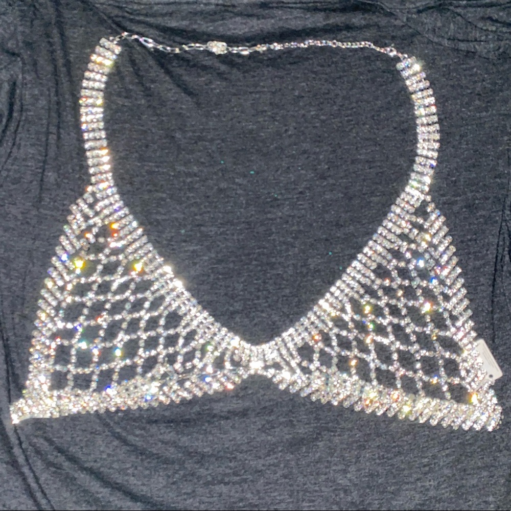 Rhinestone bra & panty set